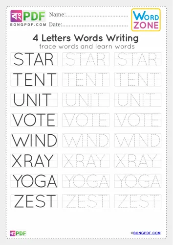 Free Learn Letters Words Worksheet Download