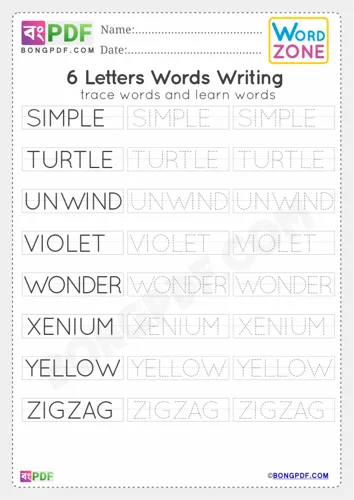 Free Learn Letters Words Worksheet Download