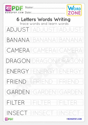 Free Learn Letters Words Worksheet Download