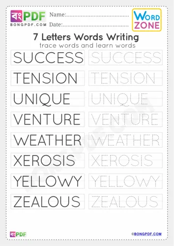 Free Learn Letters Words Worksheet Download