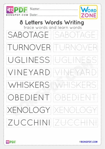 Free Learn Letters Words Worksheet Download