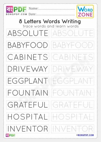 Free Learn Letters Words Worksheet Download