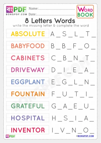 Free Learn Letters Words Worksheet Download