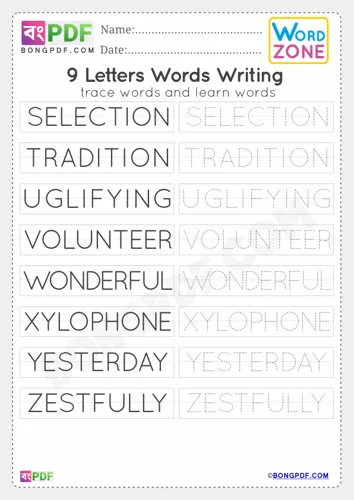 Free Learn Letters Words Worksheet Download