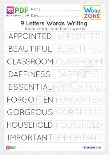 Free Learn Letters Words Worksheet Download