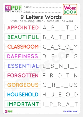 Free Learn Letters Words Worksheet Download