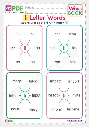 Alphabet i english words