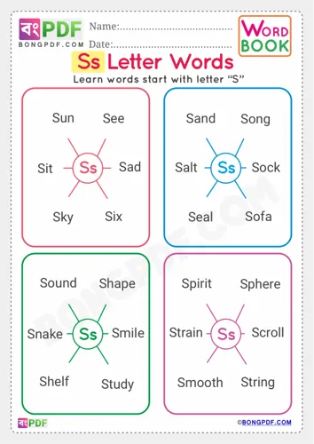 Alphabet s english words