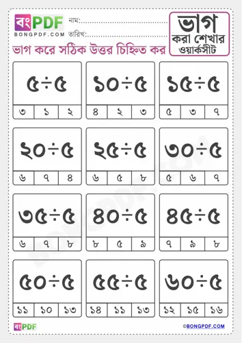 Bengali Numbers Division