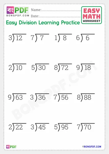 Best English Division Worksheets