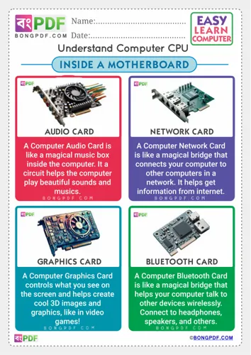 Free Learn Computer Motherboard English Worksheet Download