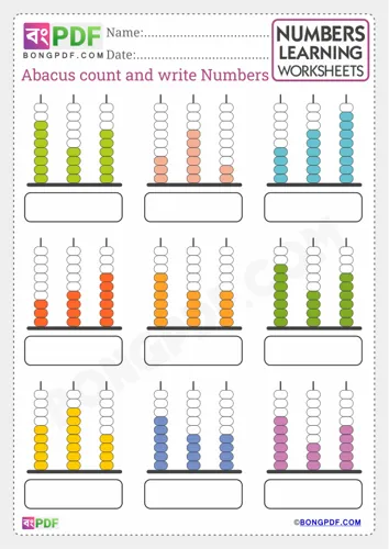 Count abacus write numbers english