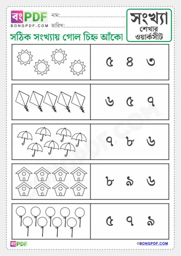 Count and match bengali numbers