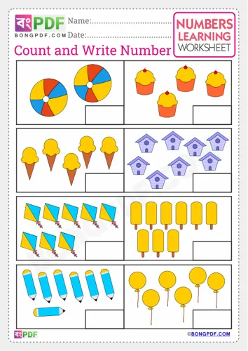 Count and write english numbers