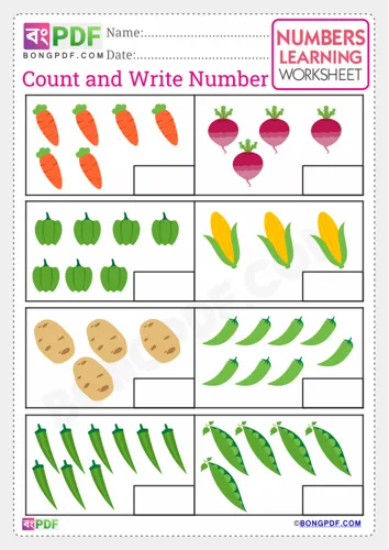 Free Learn Count And Write English Numbers Worksheet Download