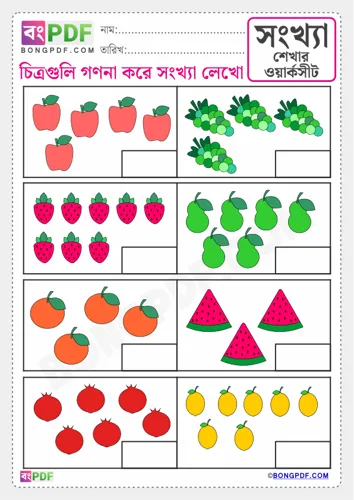 Count objects and write bengali numbers