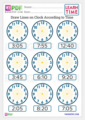 Draw Hands on Clock