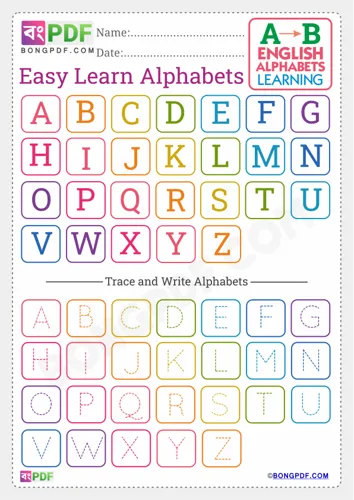 Easy learn english alphabets