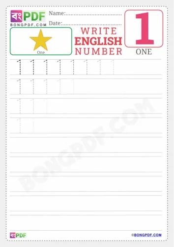 Free Learn English Number Worksheet Download