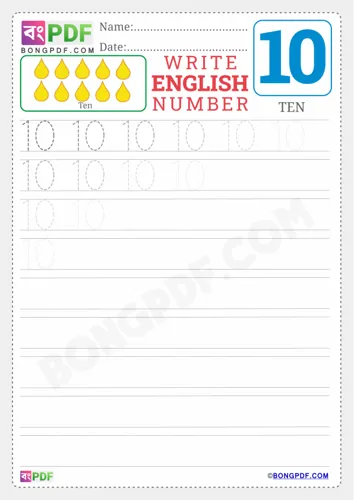 Free Learn English Number Worksheet Download