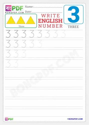 Free Learn English Number Worksheet Download