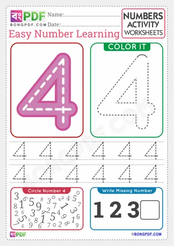 Free Learn English Number Worksheet Download