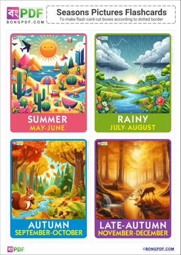English Seasons Flashcards