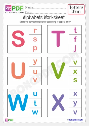Free Learn Kindergarten Alphabets Worksheet Download