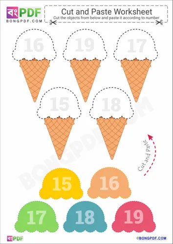 Free Learn Ice Cream Cut And Paste Worksheet Download