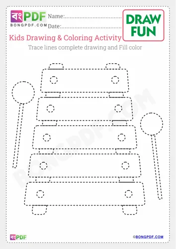 Free Learn Kids Drawing Coloring Worksheet Download