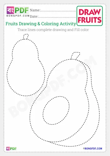 Free Learn Kids Fruits Drawing Worksheet Download