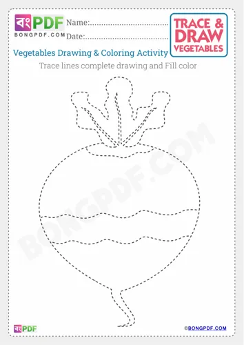 Free Learn Kids Vegetables Drawing Worksheet Download