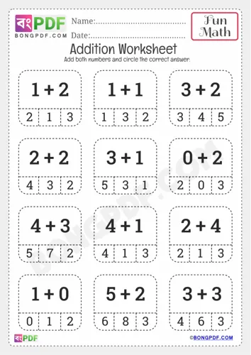 Kindergarten Circle Addition