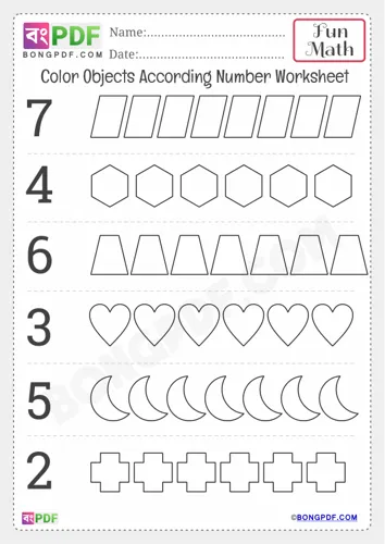 Free Learn Kindergarten Count And Color Worksheet Download
