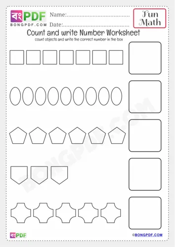Free Learn Kindergarten Counting Numbers Worksheet Download