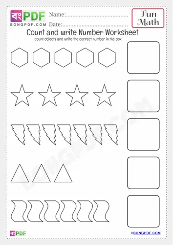 Free Learn Kindergarten Counting Numbers Worksheet Download