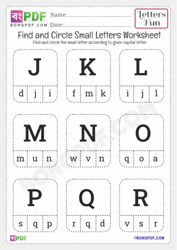 Kindergarten Find The Small Letters