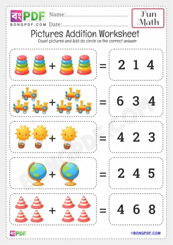 Kindergarten Pictures Fun Addition