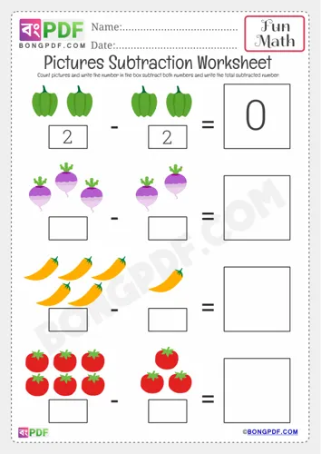 Kindergarten Subtraction