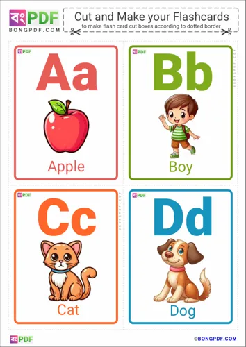 Pictures Alphabets Flashcards