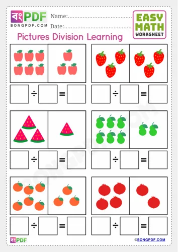 Pictures division numbers english