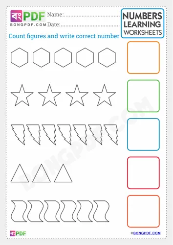 Free Learn Preschool English Number Count And Write Worksheet Download