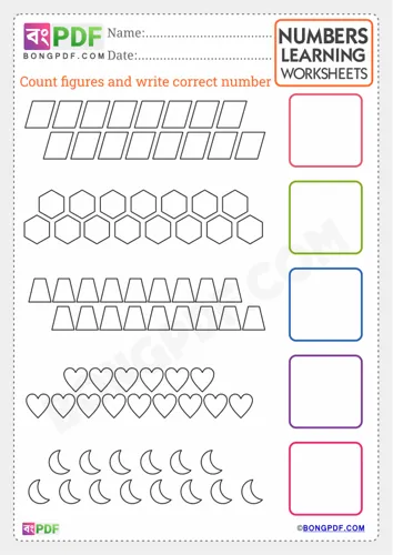 Free Learn Preschool English Number Count And Write Worksheet Download
