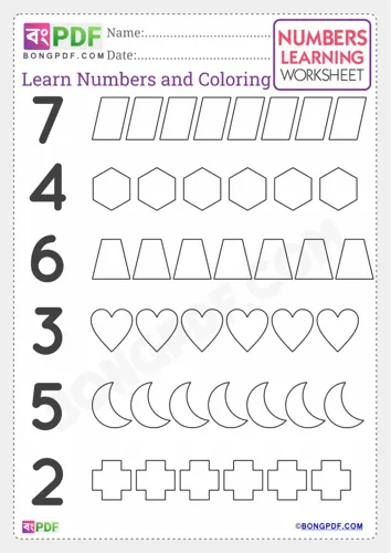 Free Learn Preschool English Number Worksheet Download