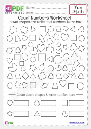 Shapes count kindergarten