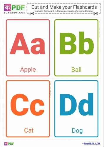 Simple alphabets flashcards