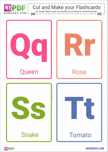 Free Learn Simple Alphabets Flashcards Worksheet Download