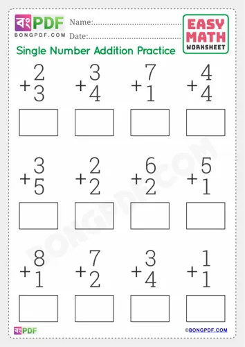 Single Number Addition English