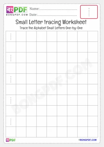 Free Learn Tracing Small Letter I Worksheet Download