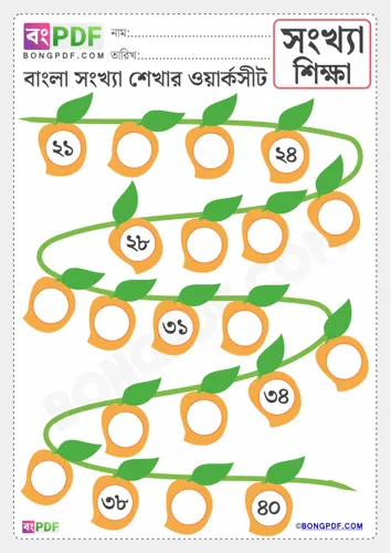 Free Learn Write Missing Number Bengali Worksheet Download